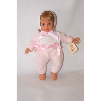 Кукла Кико в розовом комбинезоне с чепчиком 34 см Carmen Gonzalez